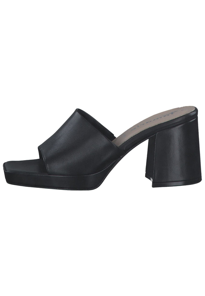 Tamaris Pantoletten Leder Schwarz - surf4shoes