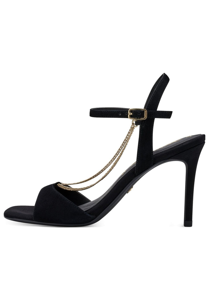 Tamaris Sandalen Veloursleder Schwarz - surf4shoes