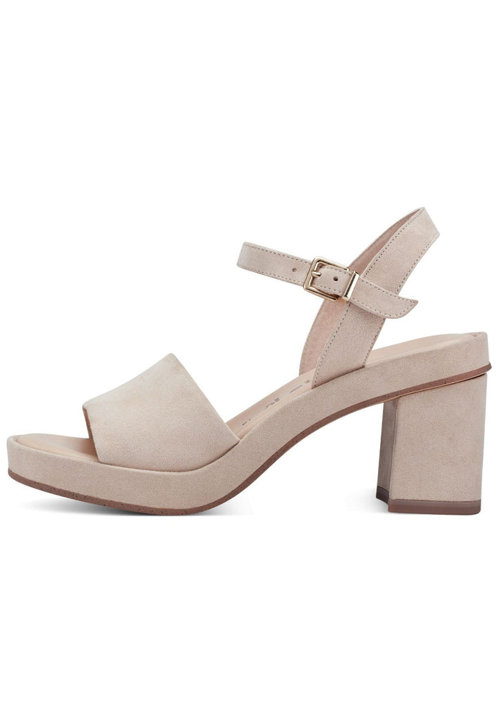Tamaris Sandalen Veloursleder Beige - surf4shoes