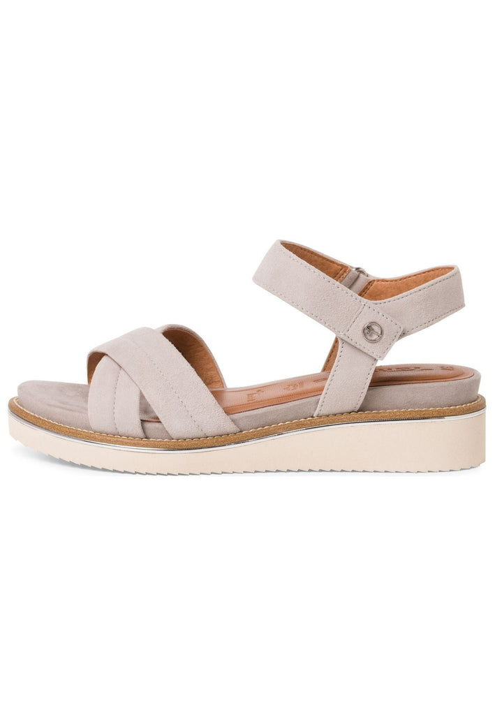 Tamaris Sandalen Veloursleder Hellgrau - surf4shoes