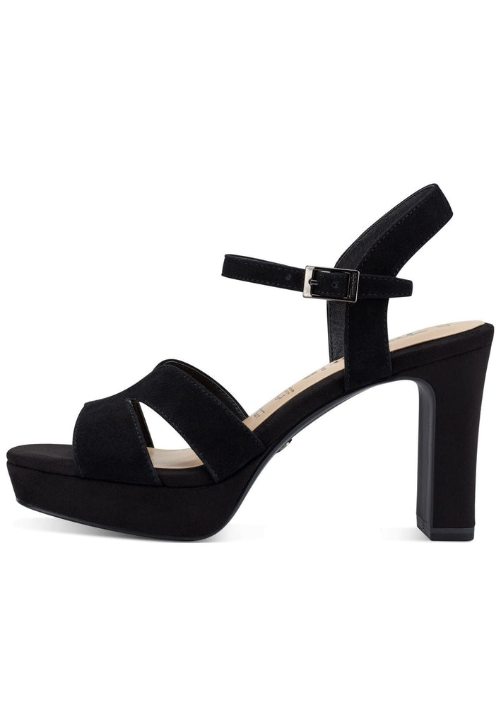 Tamaris Sandalen Veloursleder Schwarz - surf4shoes