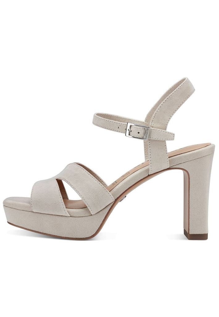 Tamaris Sandalen Veloursleder Ivory - surf4shoes