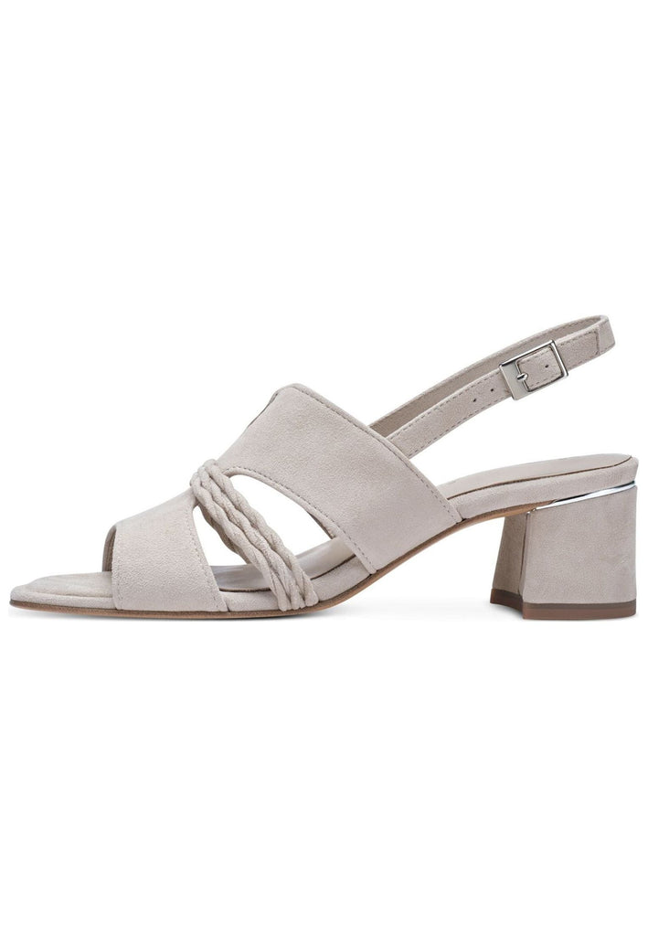 Tamaris Sandalen Veloursleder Taupe - surf4shoes