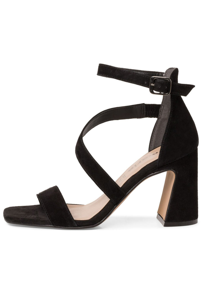 Tamaris Sandalen Veloursleder Schwarz - surf4shoes