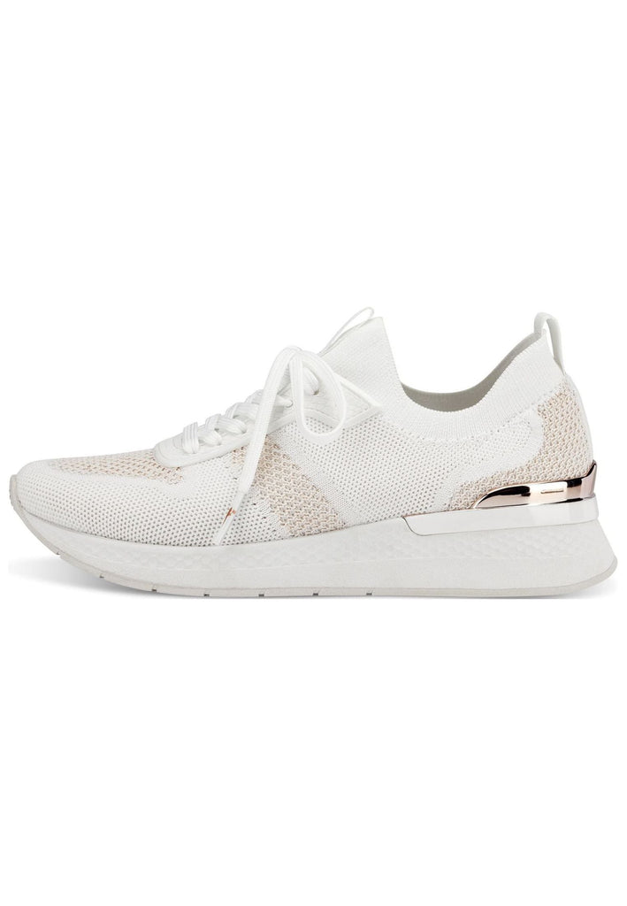 Tamaris Sneaker Textil Weiß/Gold - surf4shoes
