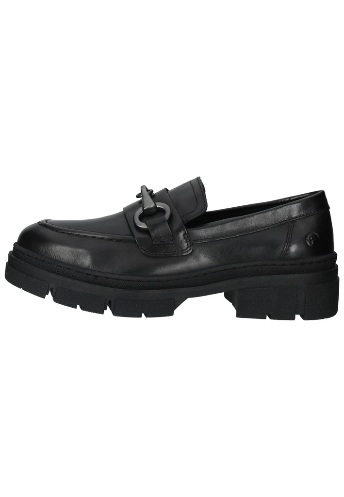 Tamaris Slipper Leder Schwarz - surf4shoes