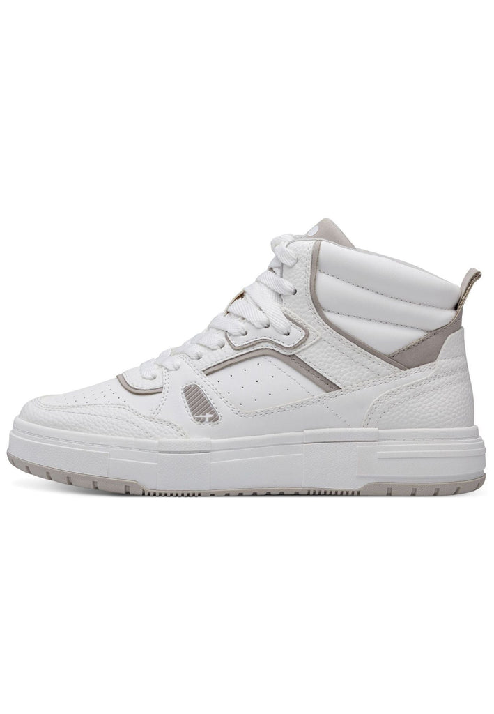 Tamaris Sneaker Lederimitat Weiß/Grau - surf4shoes
