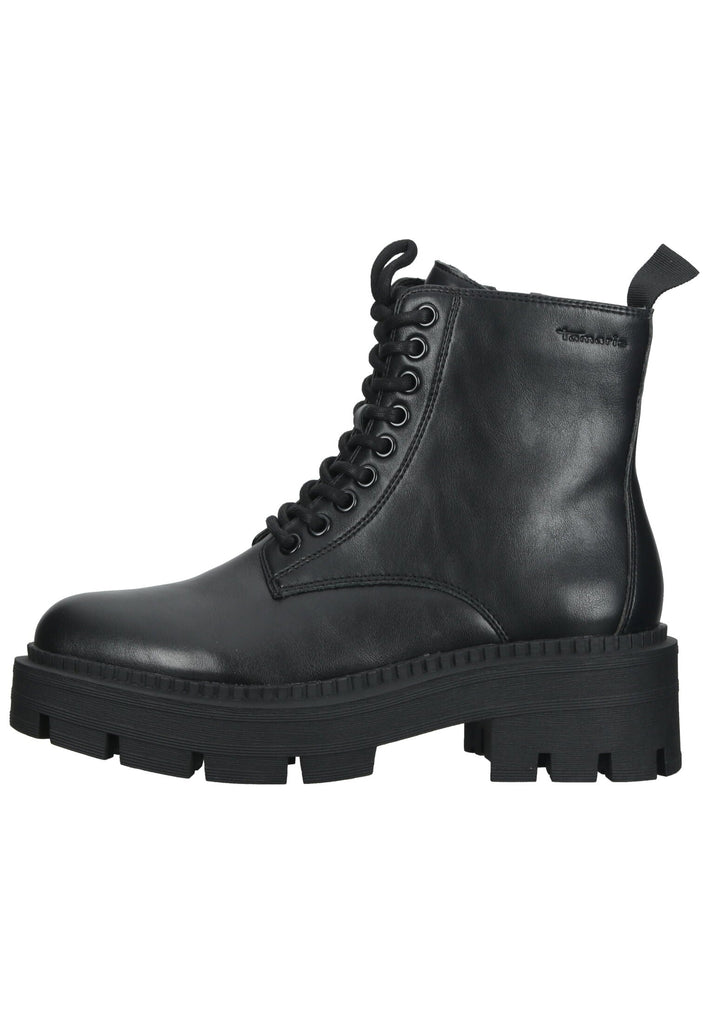 Tamaris Stiefelette Lederimitat Schwarz/Schwarz - surf4shoes