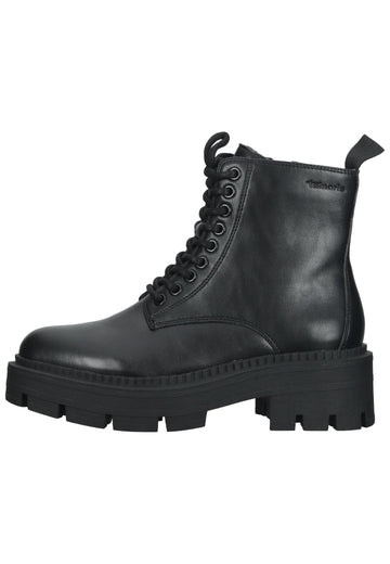 Tamaris Stiefelette Lederimitat Schwarz/Schwarz - surf4shoes