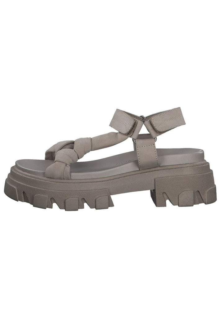 Marco Tozzi Sandalen Leder Taupe - surf4shoes