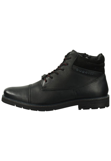 Bugatti Stiefelette Nappaleder Schwarz Warmfutter - surf4shoes