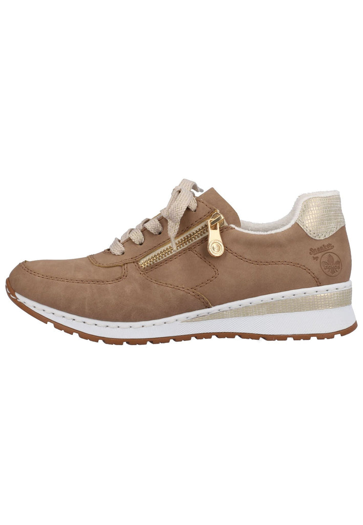 Rieker Sneaker Lederimitat Beige - surf4shoes
