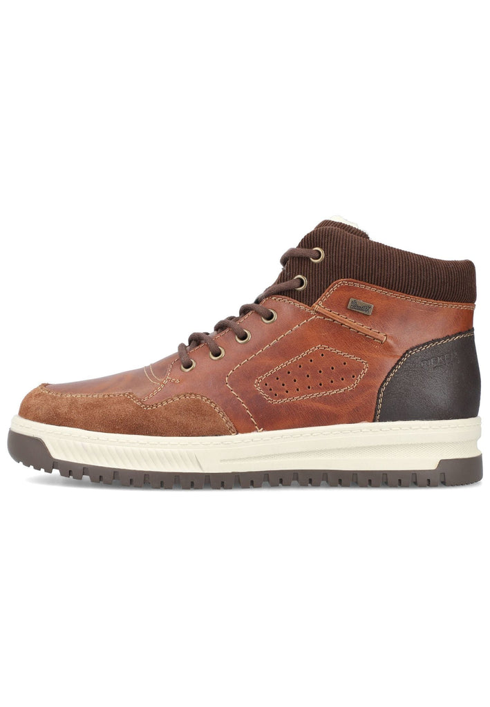 Rieker Sneaker Leder/Textil Mittelbraun - surf4shoes