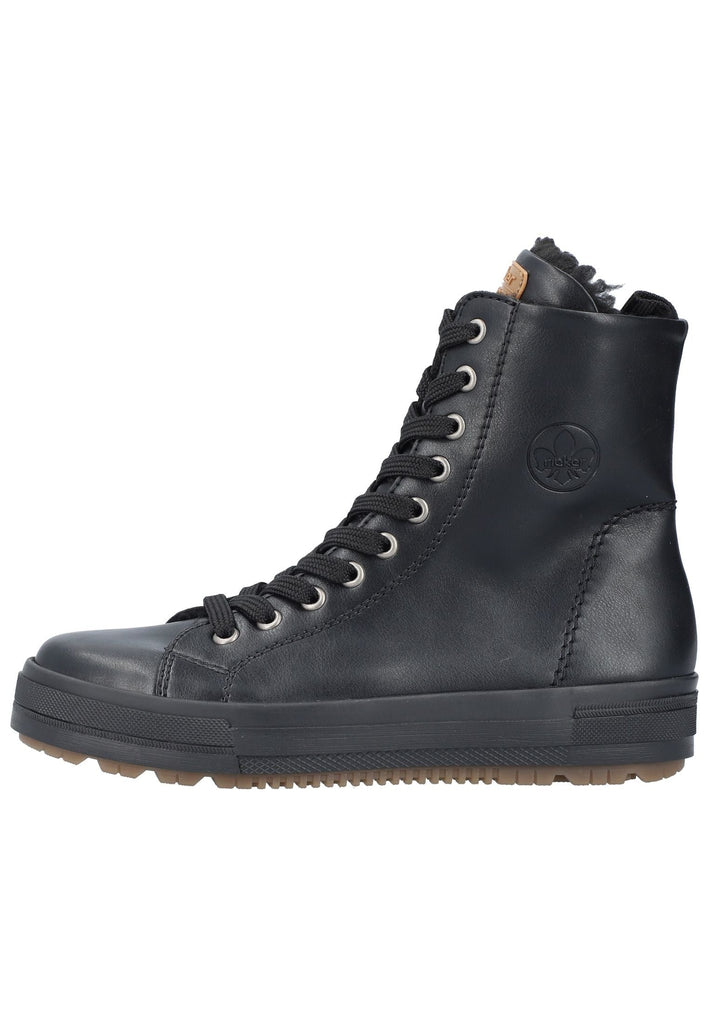 Rieker Sneaker Lederimitat Schwarz - surf4shoes