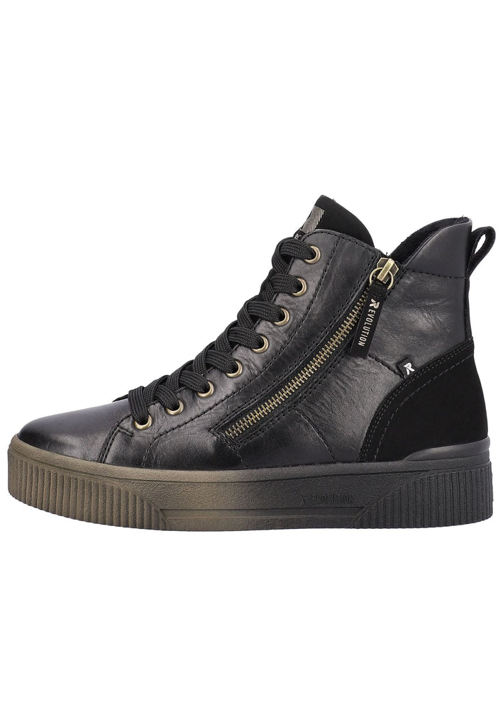 Rieker Sneaker Leder/Synthetik Schwarz - surf4shoes