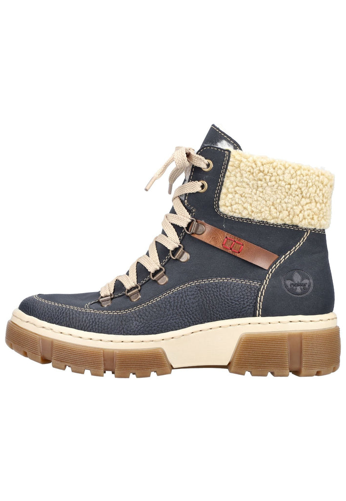 Rieker Stiefelette Lederimitat/Textil Pazifik - surf4shoes
