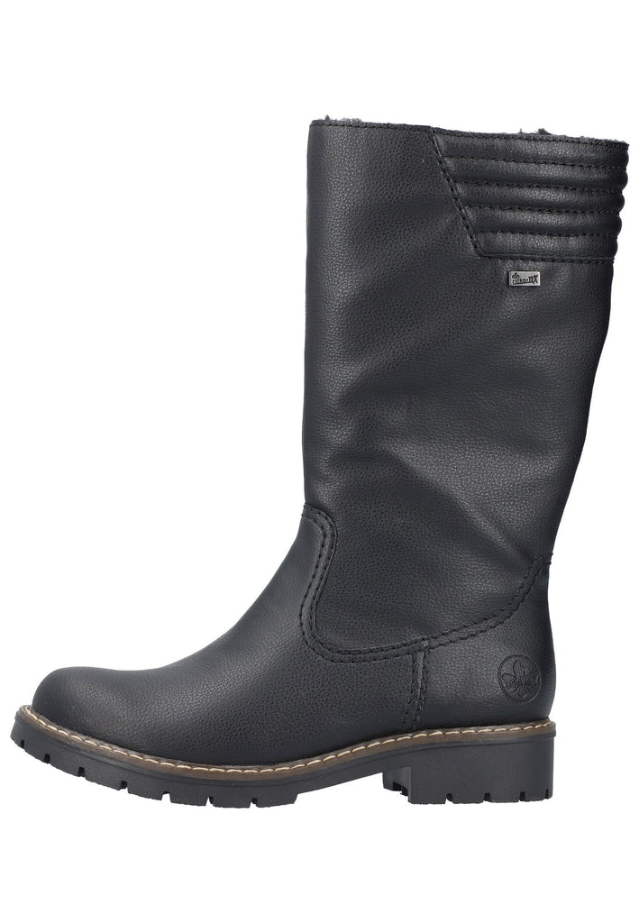 Rieker Stiefel Lederimitat Schwarz - surf4shoes