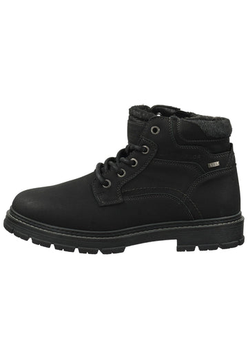 Tom Tailor Stiefelette Lederimitat/Textil Schwarz Warmfutter - surf4shoes