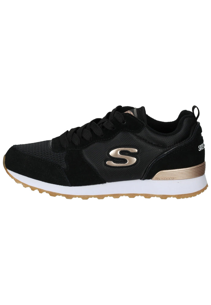 Skechers Sneaker Leder Schwarz/Gold - surf4shoes