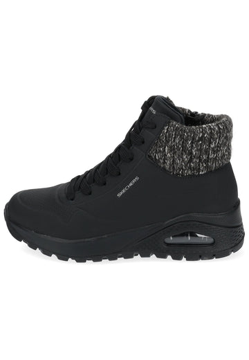 Skechers Sneaker Lederimitat Schwarz Warmfutter - surf4shoes