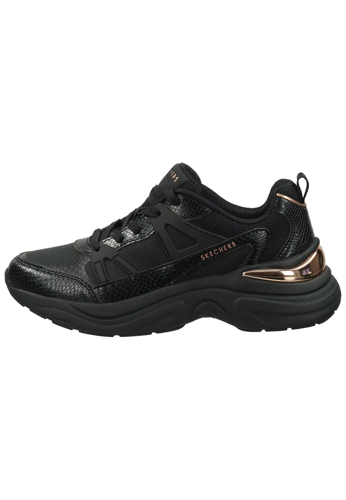 Skechers Sneaker Lederimitat/Textil Schwarz - surf4shoes