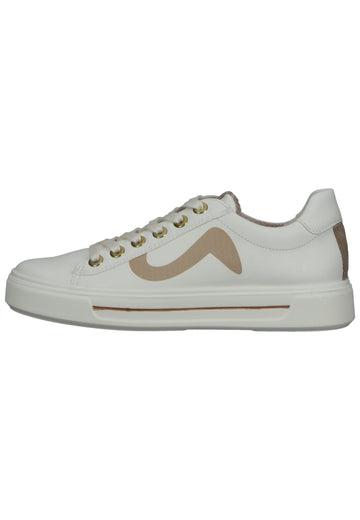 ara Sneaker Lederimitat Weiß/Braun - surf4shoes