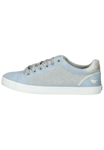 Mustang Sneaker Lederimitat/Textil Hellblau - surf4shoes