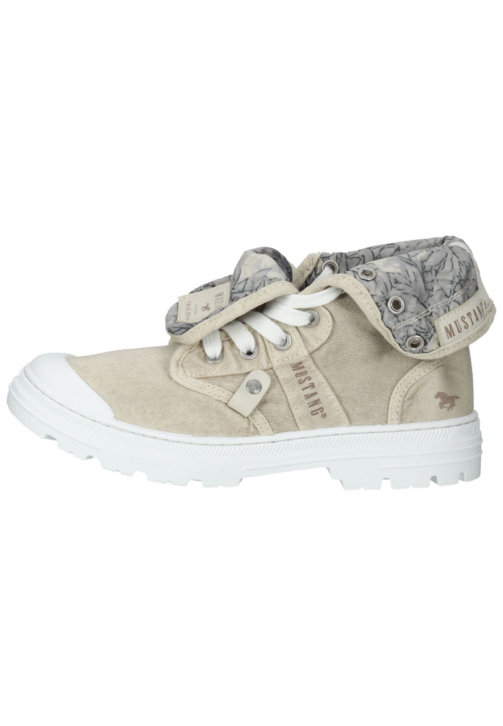 Mustang Stiefelette Lederimitat/Textil Ivory - surf4shoes