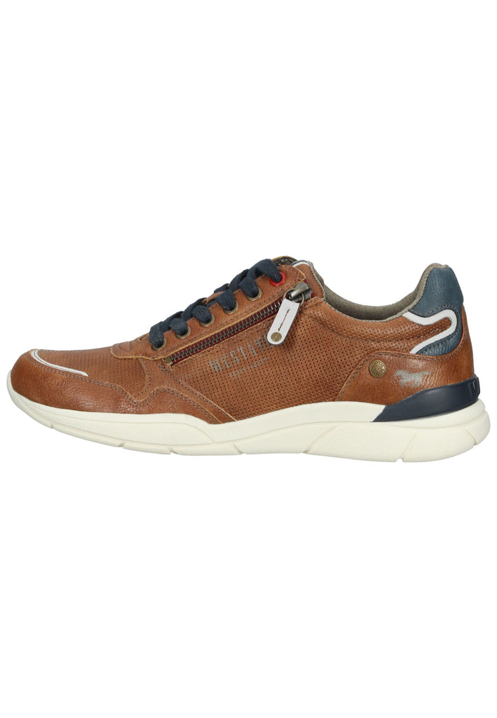 Mustang Halbschuhe Lederimitat Cognac - surf4shoes