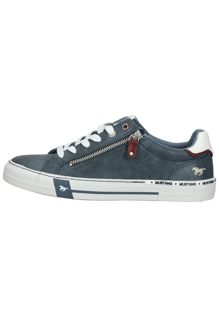 Mustang Halbschuhe Lederimitat Blau - surf4shoes