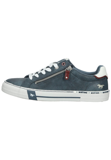 Mustang Halbschuhe Lederimitat Blau - surf4shoes