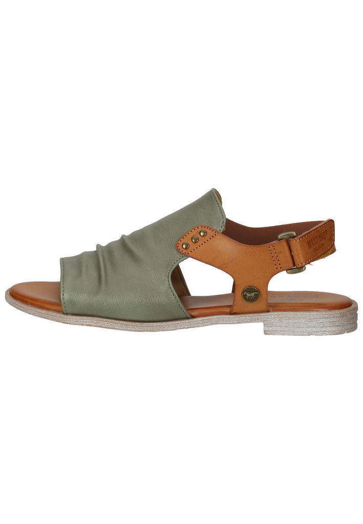 Mustang Sandalen Lederimitat/Textil Grün/Braun - surf4shoes