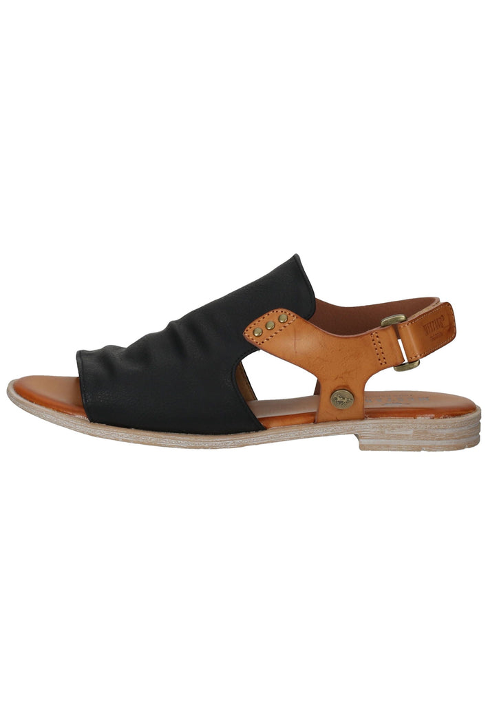 Mustang Sandalen Lederimitat/Textil Schwarz/Braun - surf4shoes