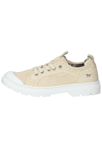 Mustang Halbschuhe Lederimitat/Textil Ivory - surf4shoes