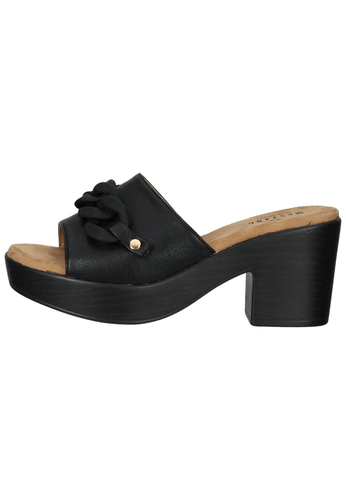 Mustang Pantoletten Lederimitat/Textil Schwarz - surf4shoes