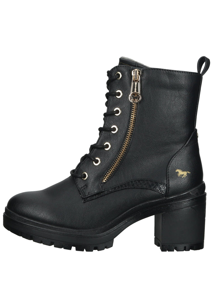 Mustang Stiefelette Lederimitat/Textil Schwarz - surf4shoes
