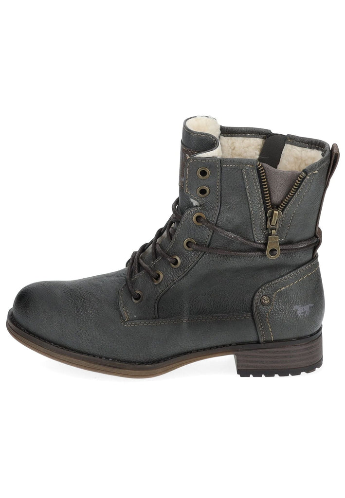 Mustang Stiefelette Lederimitat Graphit Warmfutter - surf4shoes