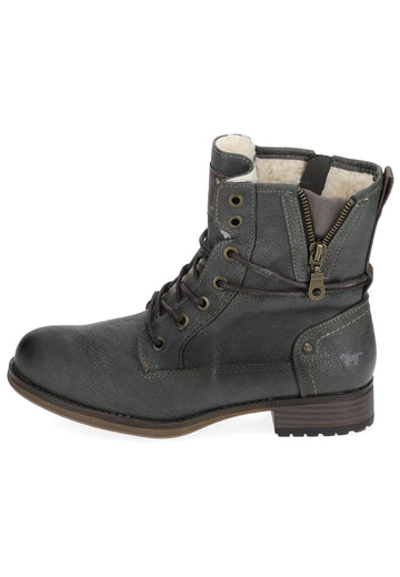 Mustang Stiefelette Lederimitat Graphit Warmfutter - surf4shoes
