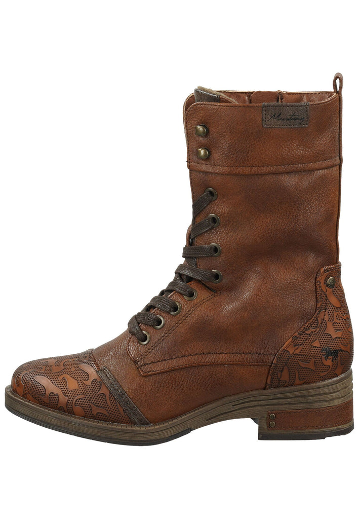 Mustang Stiefel Leder/Textil Cognac Warmfutter - surf4shoes
