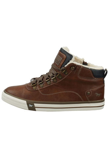 Mustang Sneaker Lederimitat Cognac Warmfutter - surf4shoes