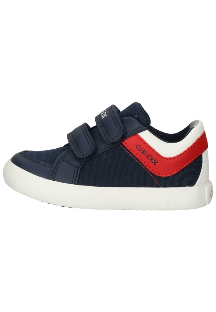 Geox Sneaker Lederimitat/Textil Blau/Rot - surf4shoes