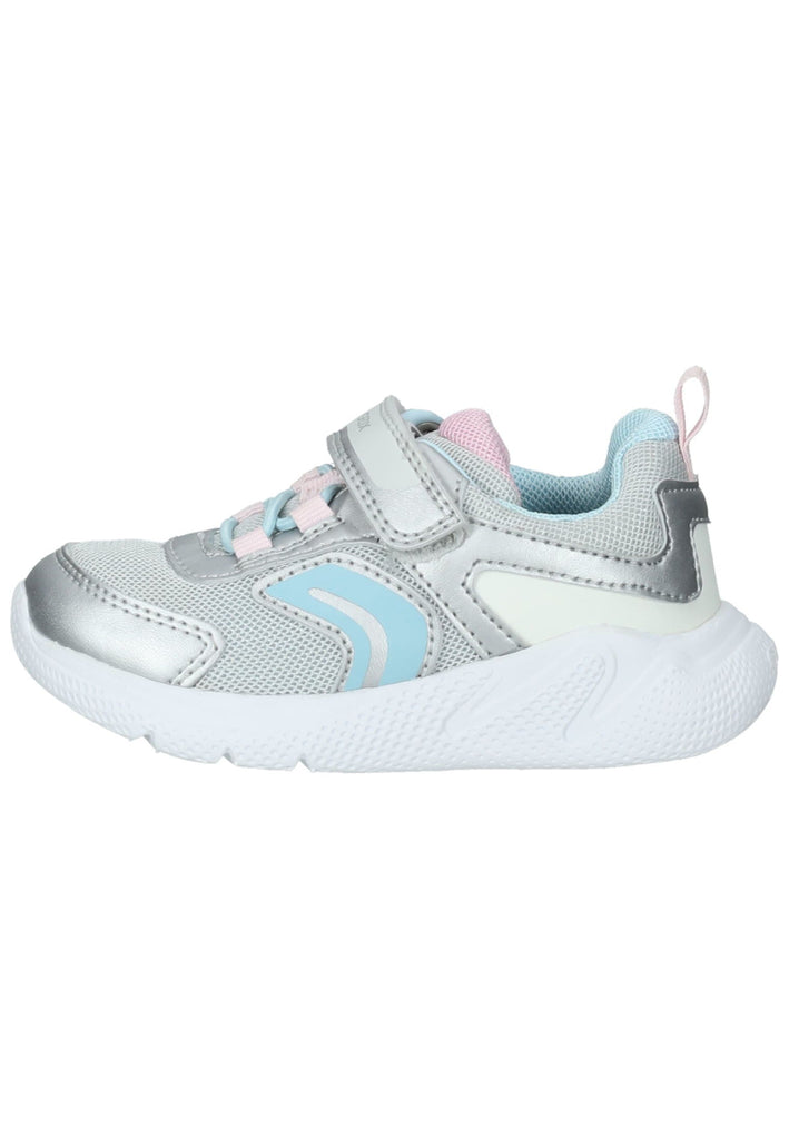 Geox Sneaker Lederimitat/Mesh Blau/Silber - surf4shoes