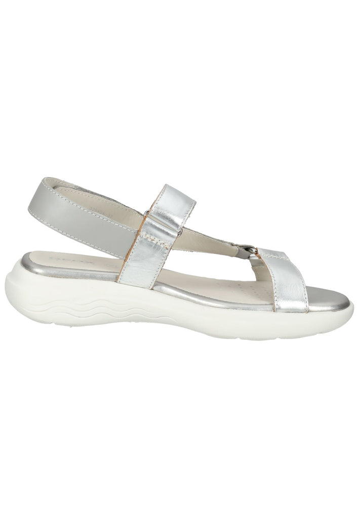 Geox Sandalen Nappaleder Hellgrau/Silber - surf4shoes