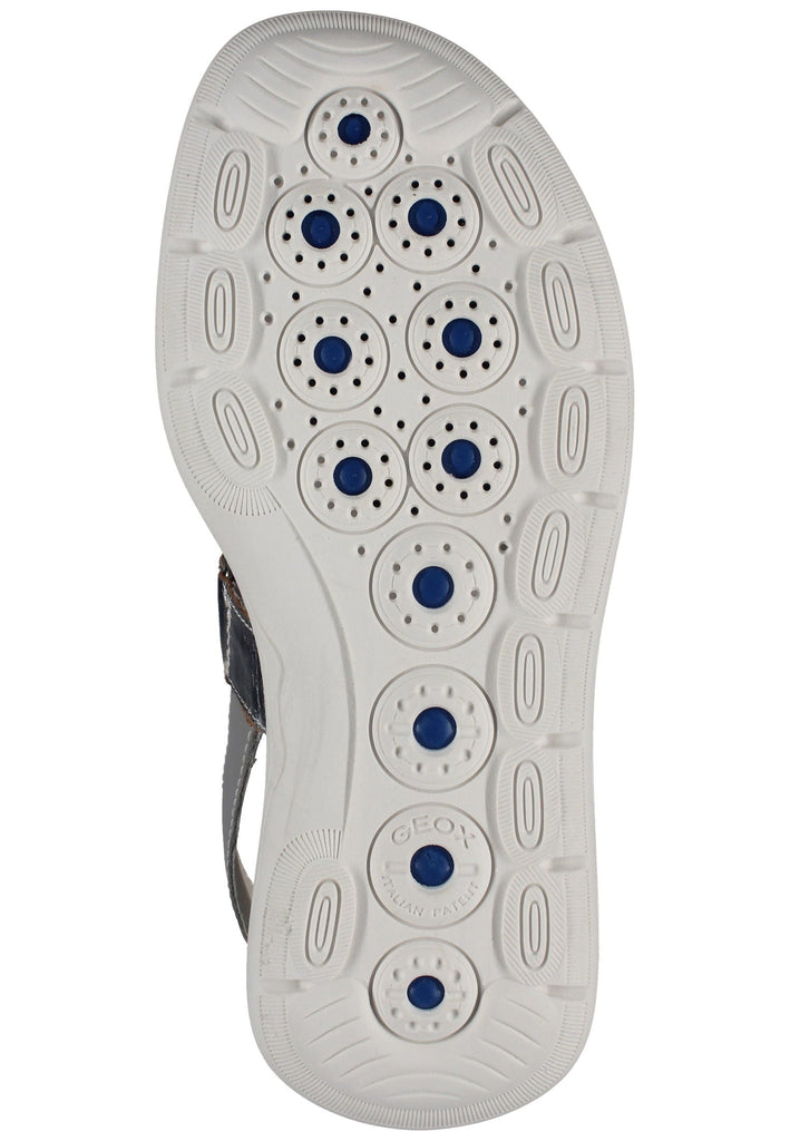 Geox Sandalen Nappaleder Hellgrau/Silber - surf4shoes