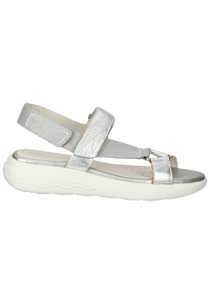 Geox Sandalen Nappaleder Hellgrau/Silber - surf4shoes