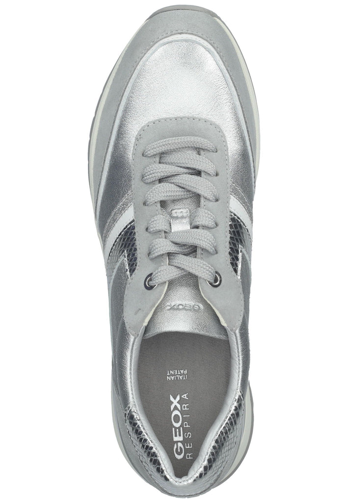 Geox Sneaker Leder Hellgrau/Silber - surf4shoes