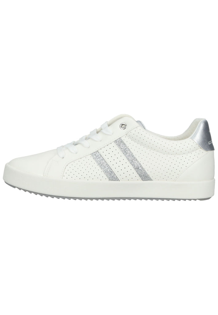 Geox Sneaker Lederimitat Weiß/Silber - surf4shoes
