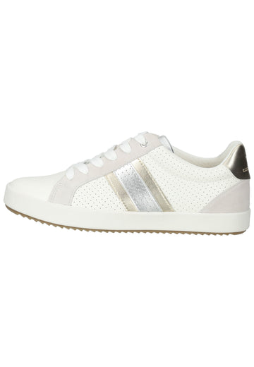 Geox Sneaker Lederimitat/Textil Weiß - surf4shoes