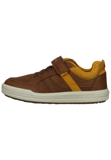 Geox Sneaker Lederimitat/Nylon Cognac - surf4shoes