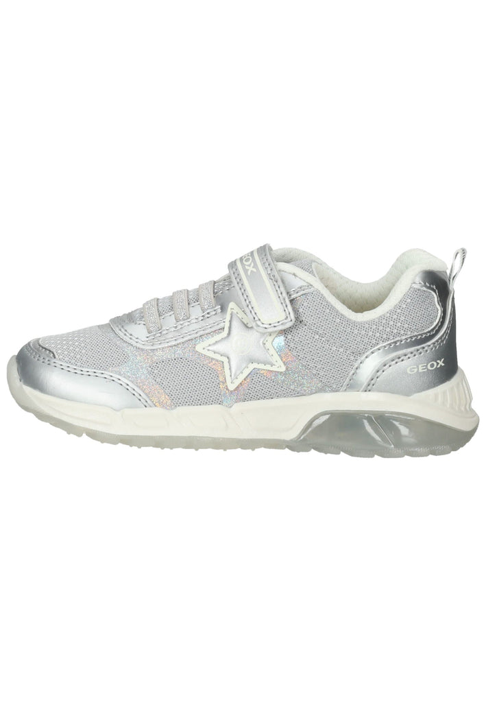 Geox Sneaker Lederimitat/Mesh Silber - surf4shoes